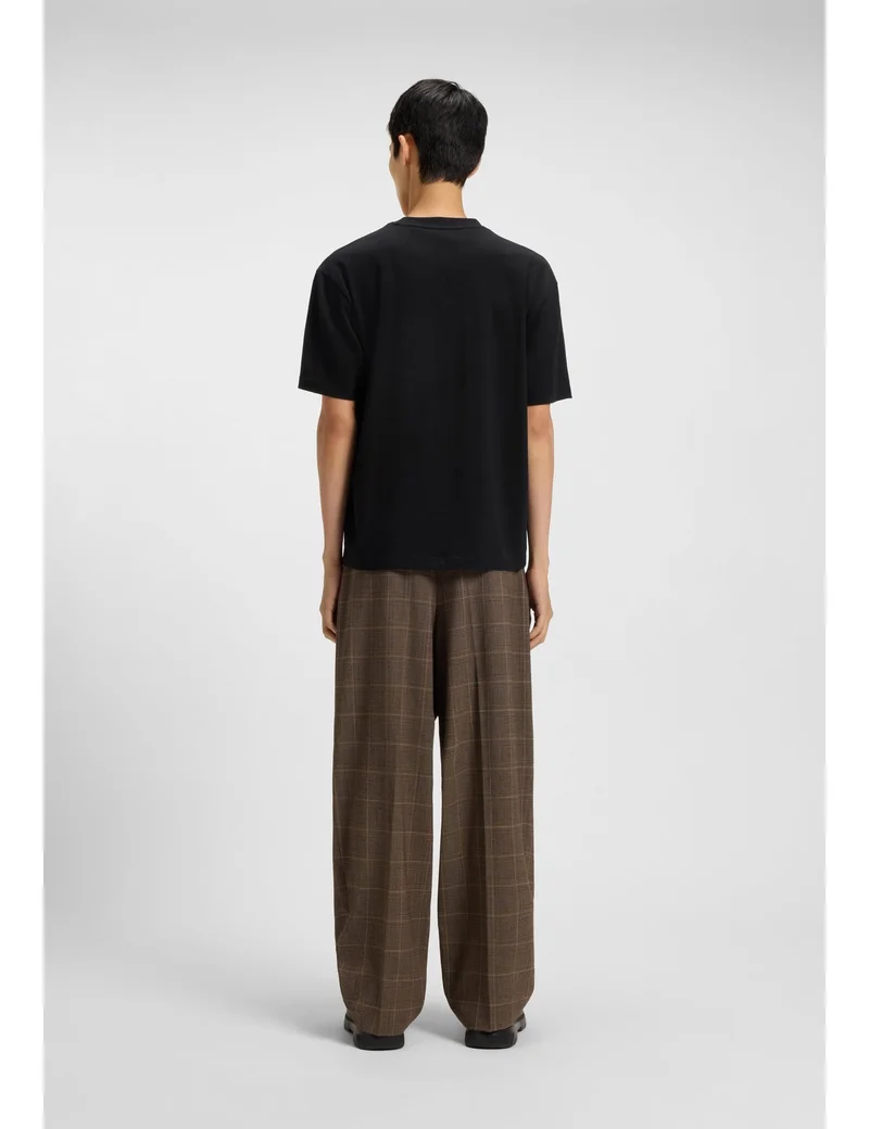 HUGO Cotton-jersey T-shirt with wax-stamp logo